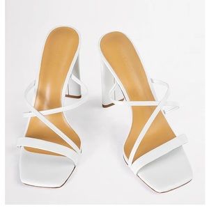 Tony Bianco Fior White Kid Heels